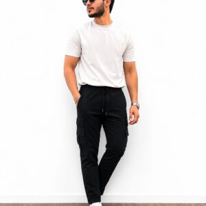 Cotton Melange Cargo Trousers Pants