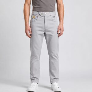 Premium Men's Twill Stretch Trousers with Side Buckle | Slim Fit | ₹299